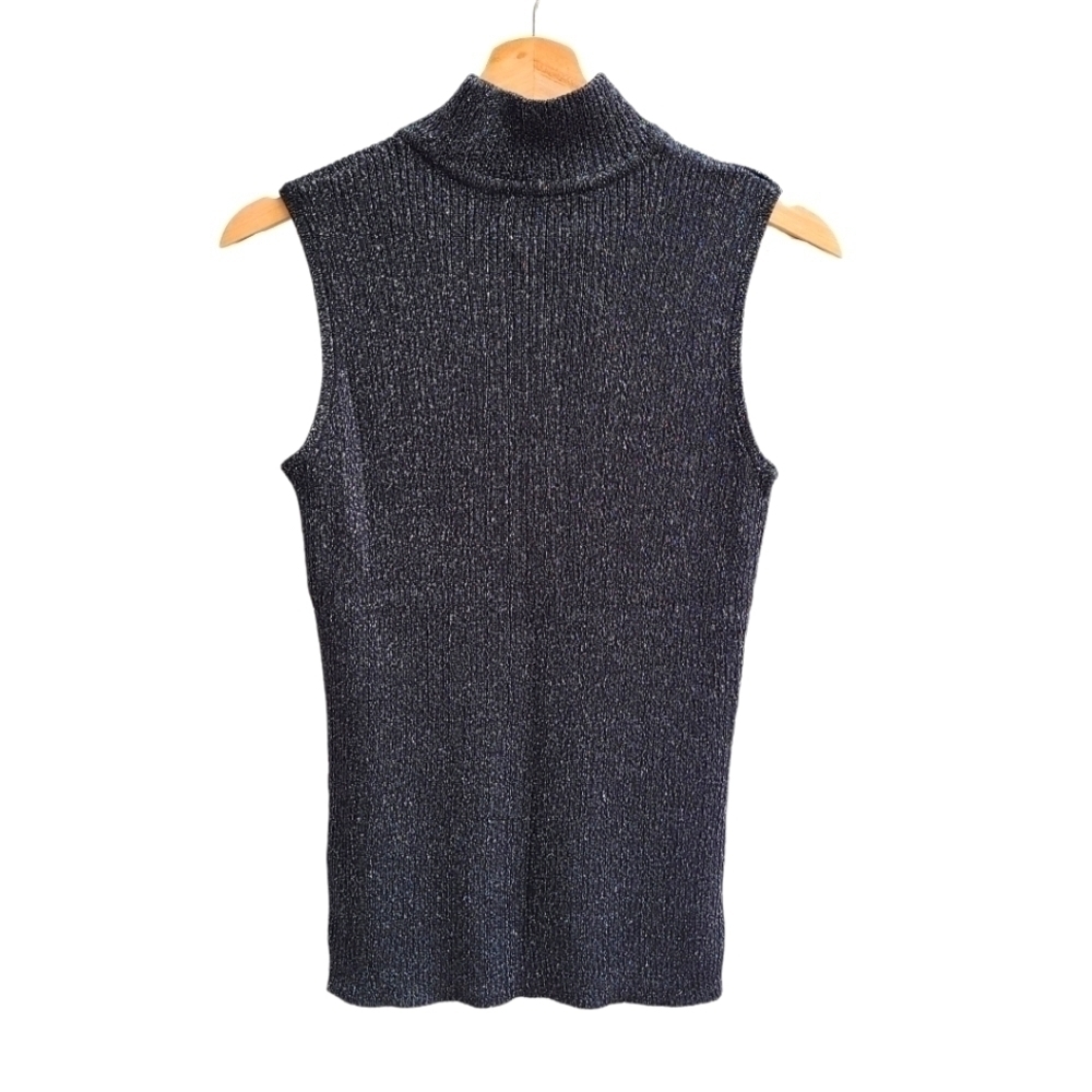 Dana Buchman Sleeveless Mock Neck Shirt, Size Small
